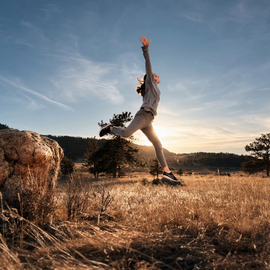 Anna jumpin’ (Livermore, Colorado, USA)